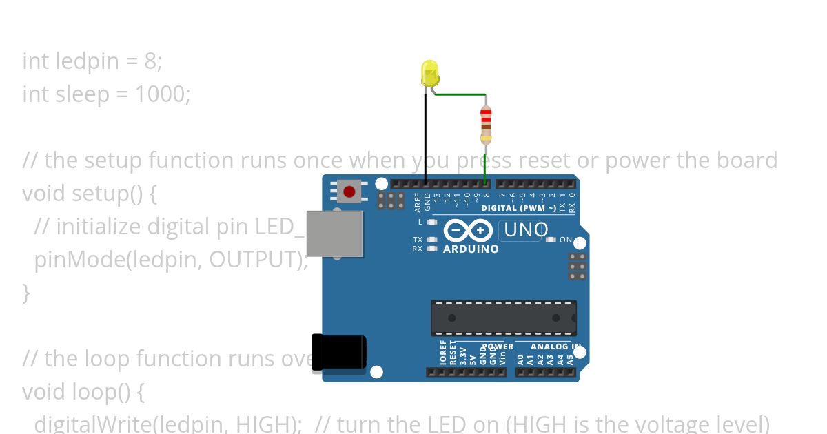 Ejemplo básico de Arduino simulation