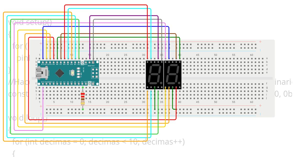 7 segment counter simulation