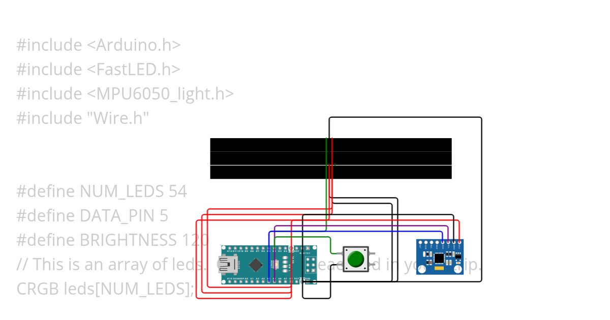 Led Strip Hat moving Copy simulation