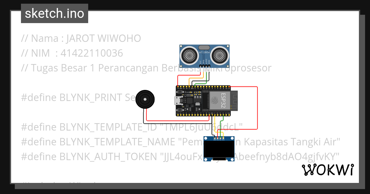 Pemantauan Kapasitas Tangki Air dengan Sensor Ultrasonik with Display