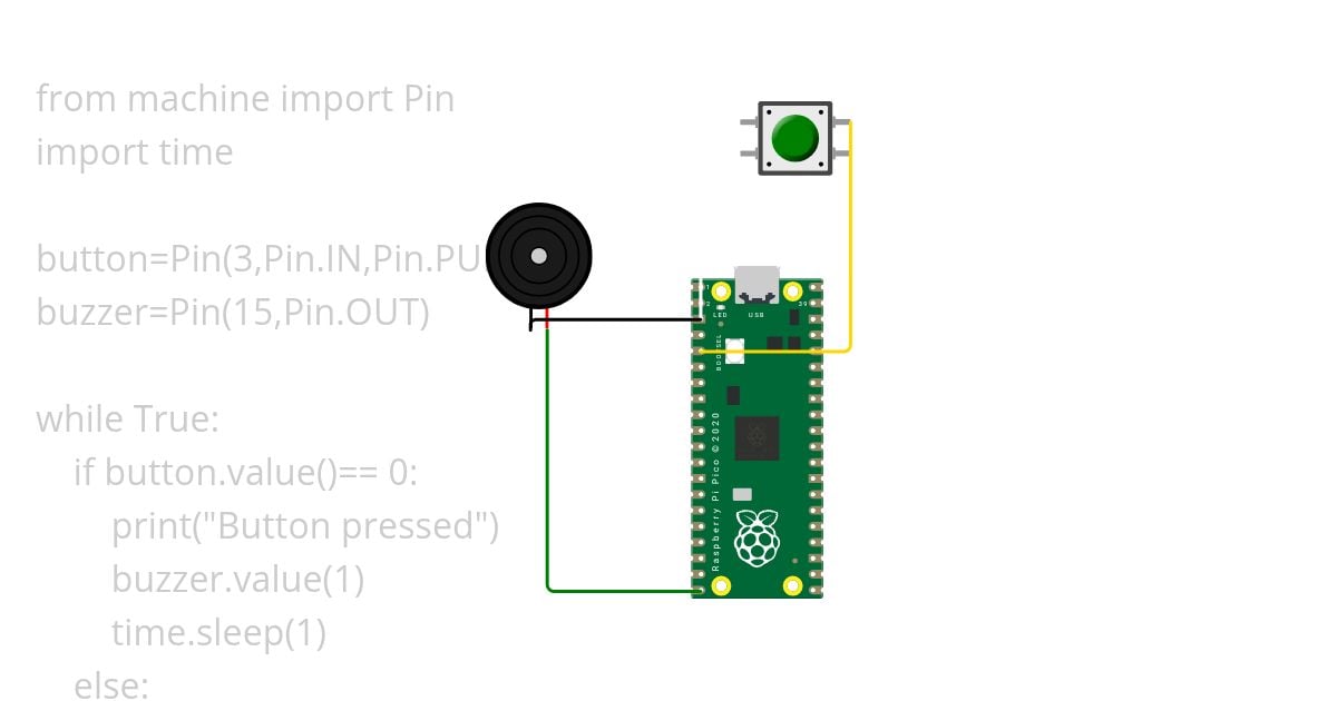 6- Buzzer:Micropython:Raspberry pi simulation