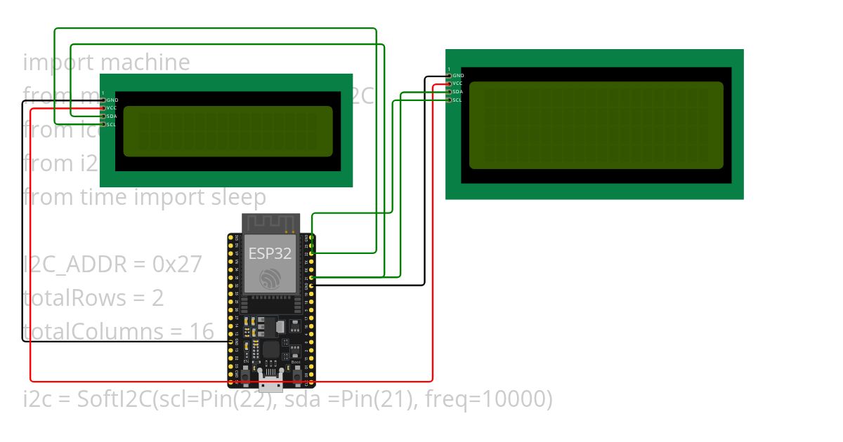 i2c lcd tutorial simulation