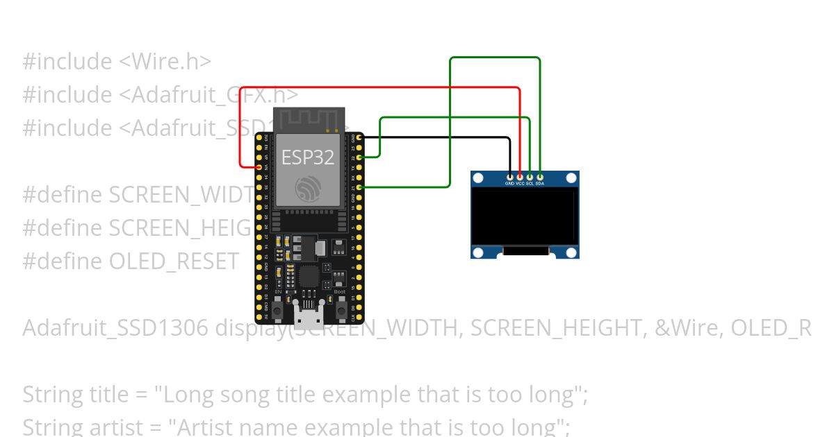 OLED display interface with ESP 32 specto simulation