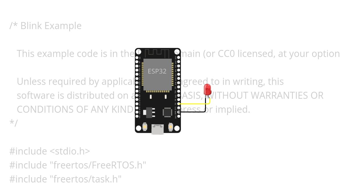ESP IDF Blink simulation