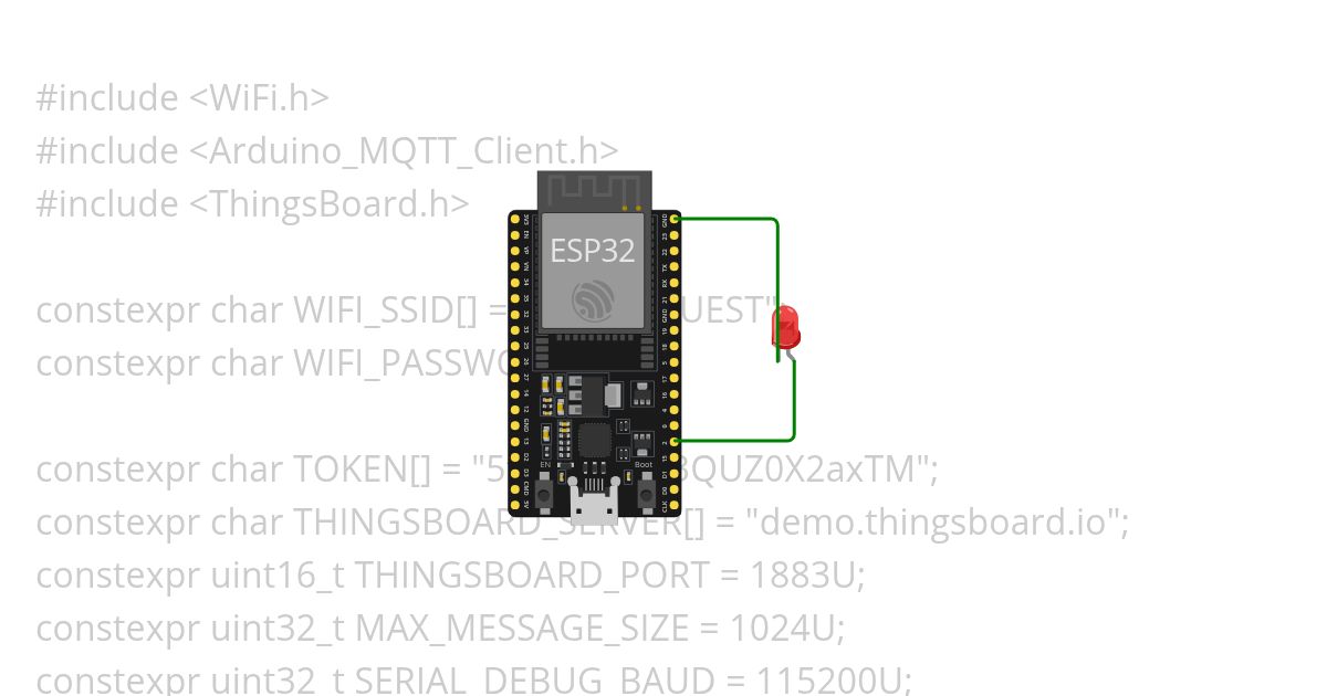 ESP32LEDandtemp simulation