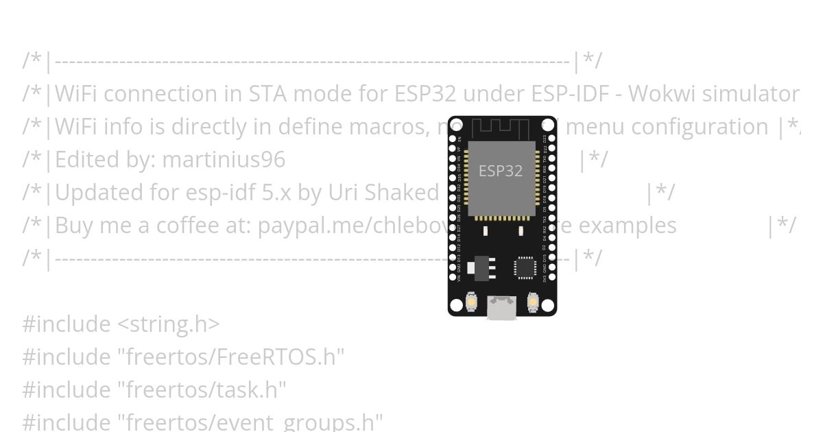 ESP-IDF WiFi connection simulation