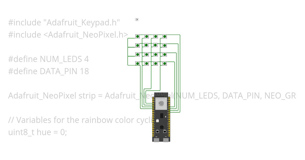 button array / neopixel simulation