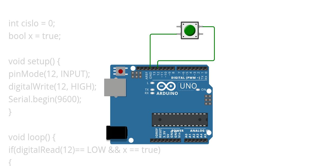 tlacitko bez delay simulation