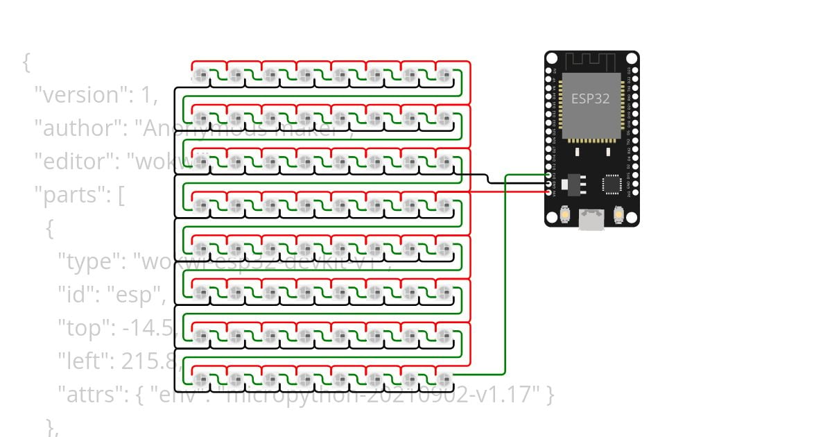 NeoPixel_8*8 ESP32 simulation