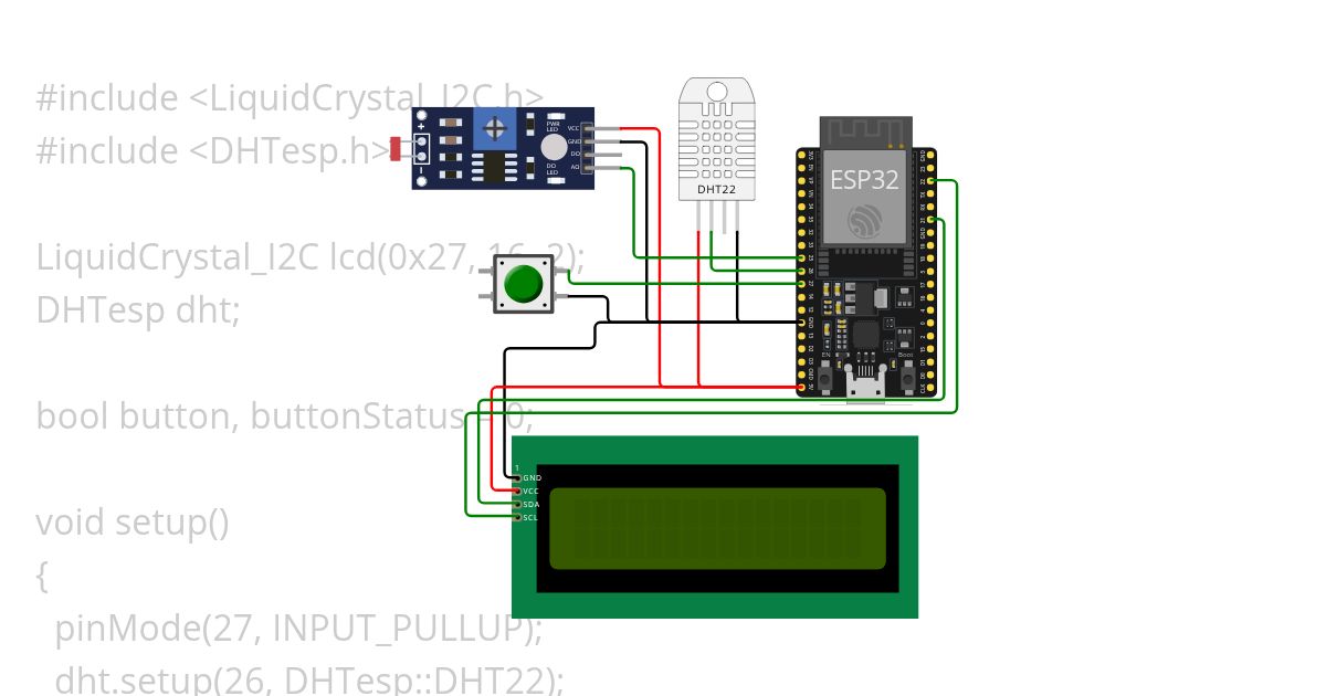 Switch LCD with Button simulation