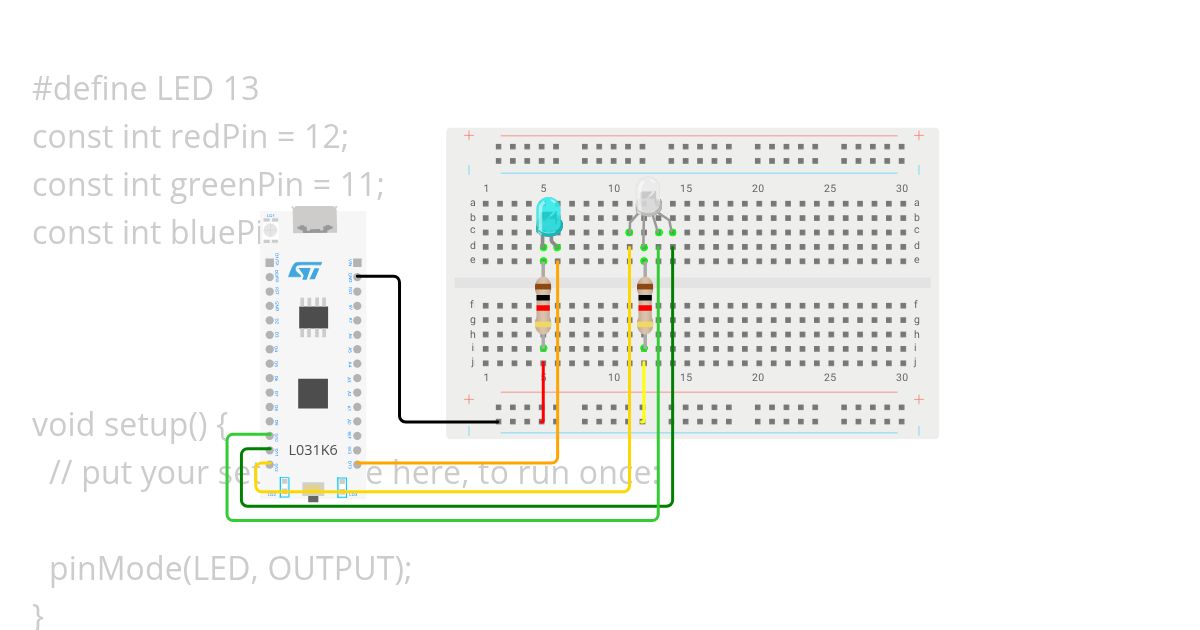 LED BLINK STM32 simulation