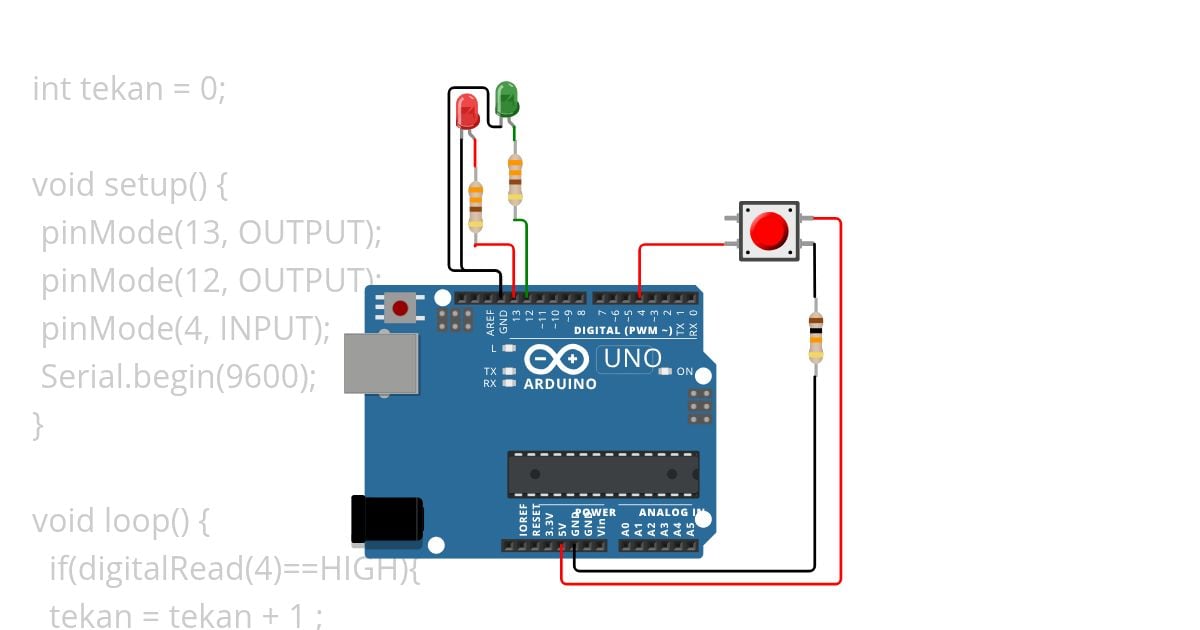 VIGOR ARDUINO BUTTON 3 simulation
