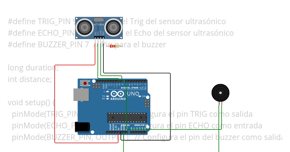 Sensor UltraSonico Int a la electronica simulation