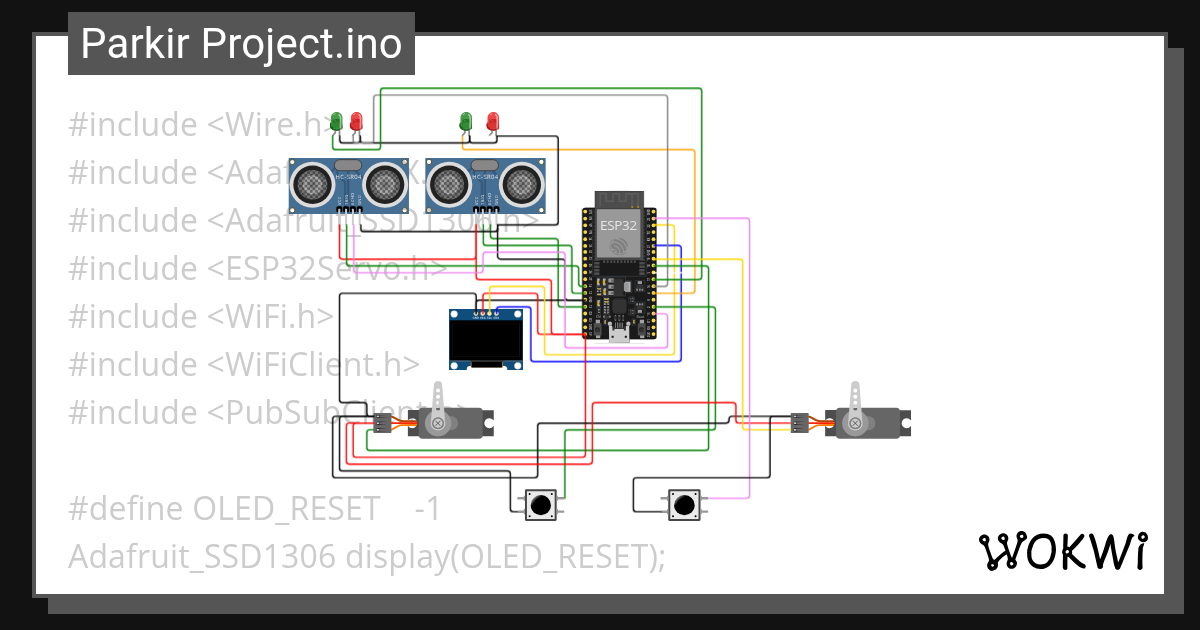 SMART PARKING SYSTEM - Wokwi ESP32, STM32, Arduino Simulator