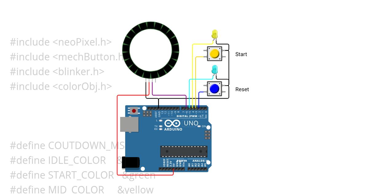 Count down ring Copy simulation