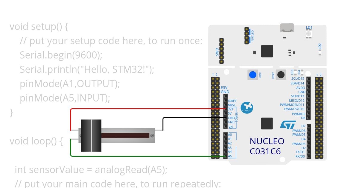 AnalogRead_STM32 simulation