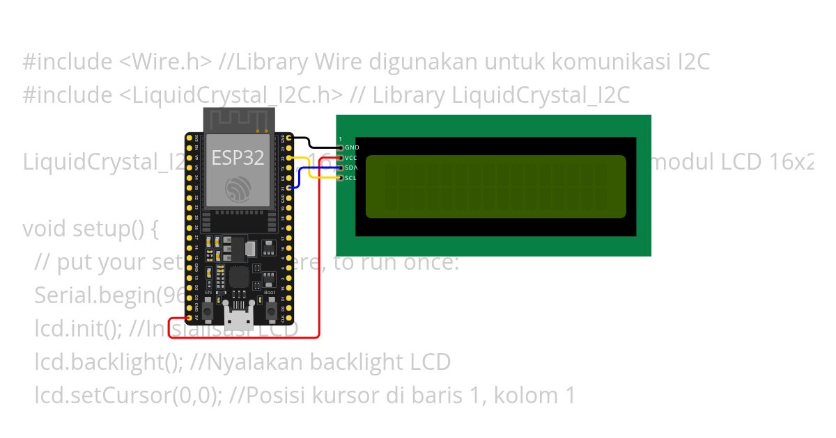 5. iot pertemuan LCD I2C simulation