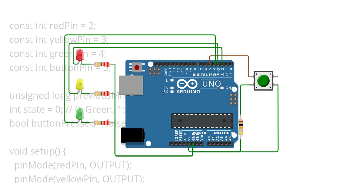 mentoring - traffic light arduino - milis simulation
