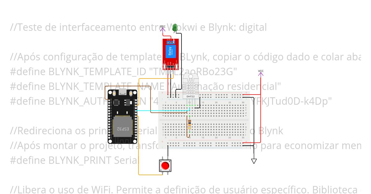 ESP32 Blynk IoT C++ -  Temp e Umid Copy simulation