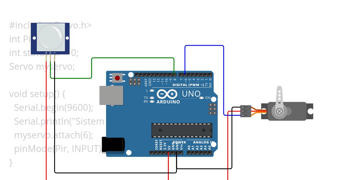 Tugas Automatic Sensor Door Justin Melvino simulation