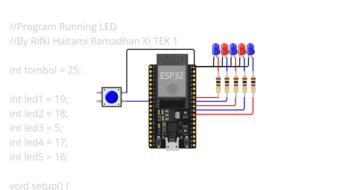 Running LED simulation