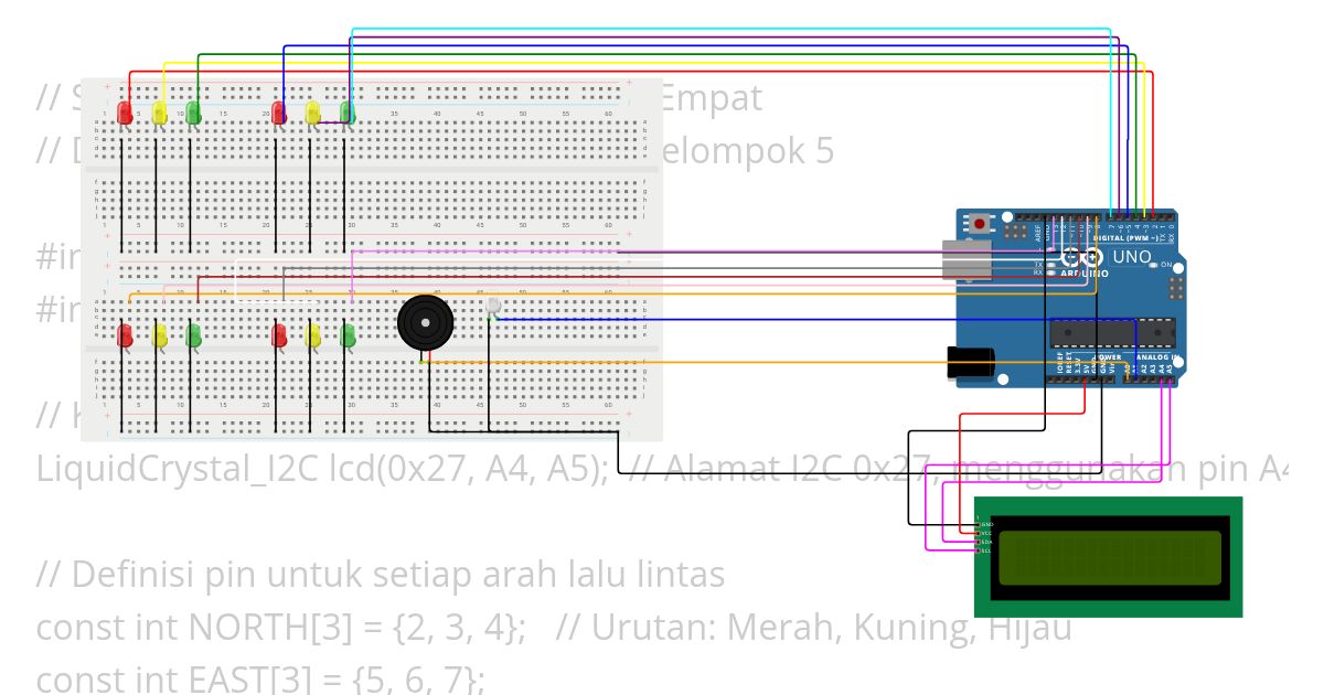 Traffic Light Simpang Empat (XI-10/Kel 5) simulation