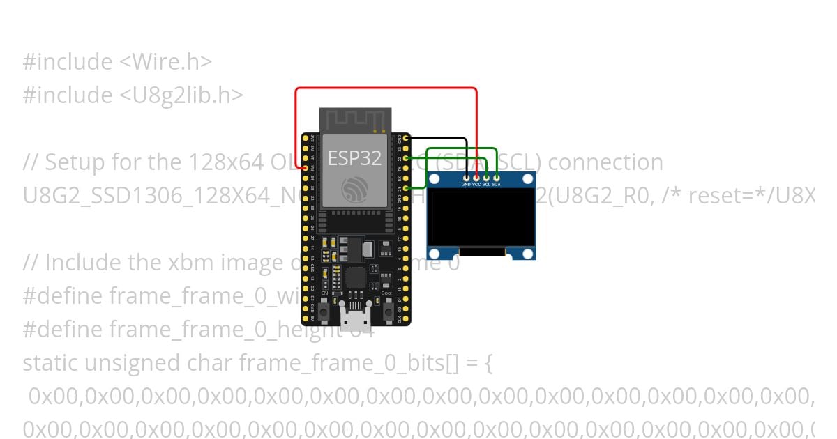 ANIMATED GIFL> AUTORESIZE FRAME > BITMAP XBM > ESP32  >OLED simulation