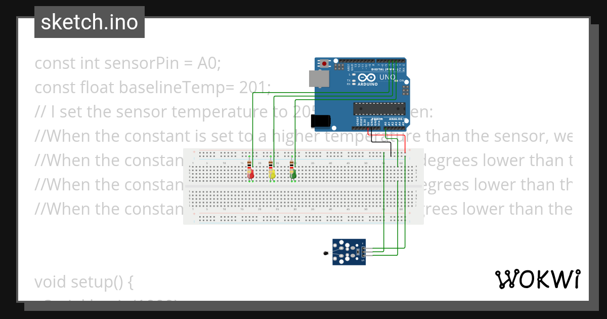Temperature Sensor - Wokwi ESP32, STM32, Arduino Simulator