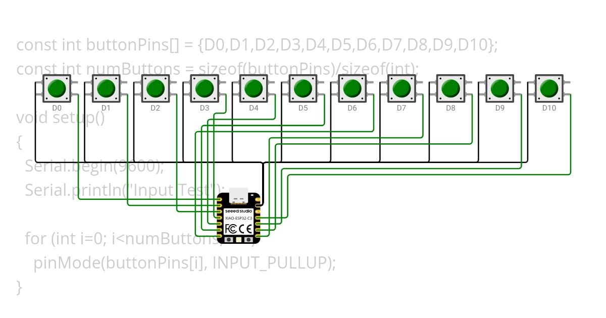 XIAO Input Test simulation