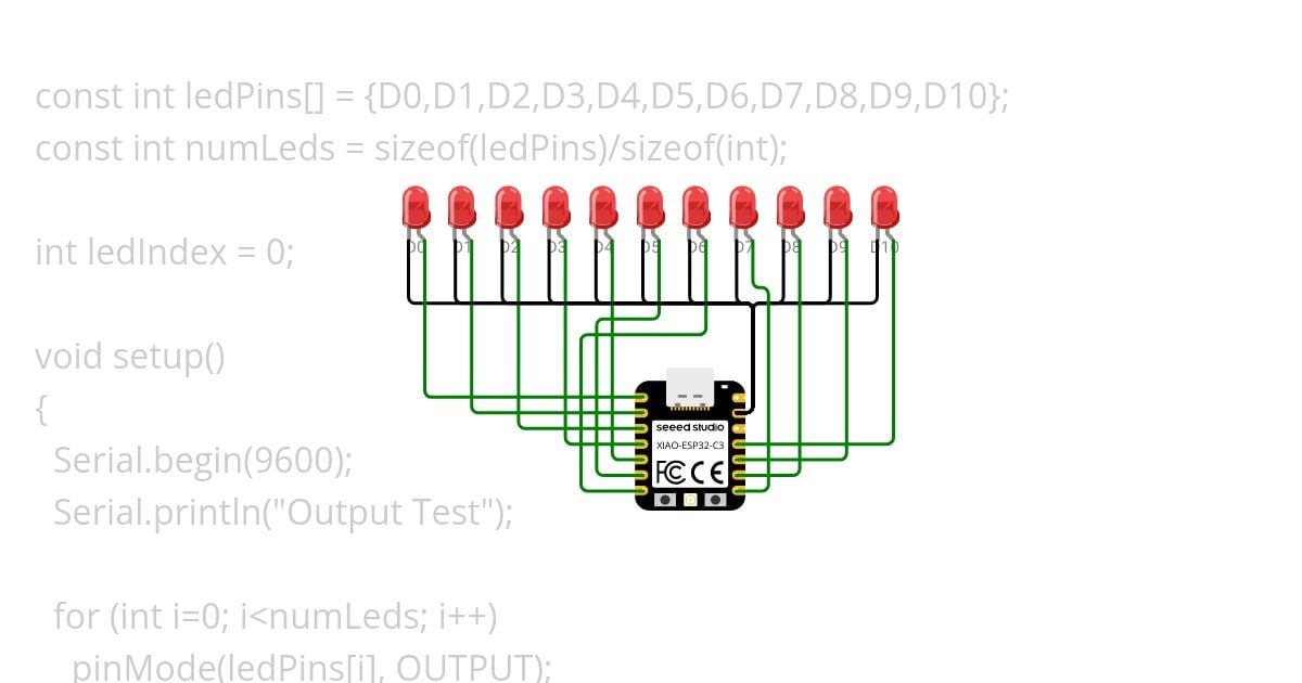 XIAO Test Output simulation