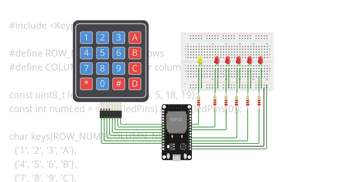 Keypad_With_Esp32 simulation