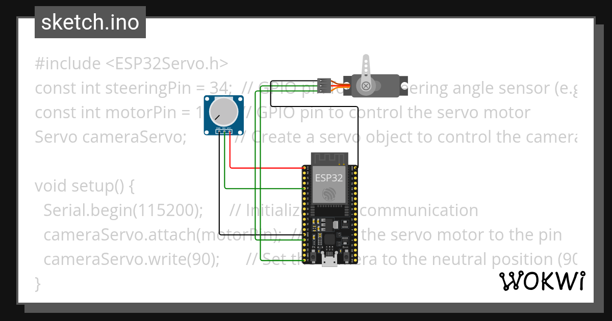 streering Wokwi ESP32, STM32, Arduino Simulator