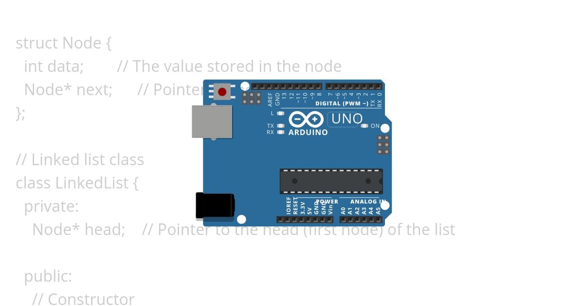 Linked List example w/ Uno simulation