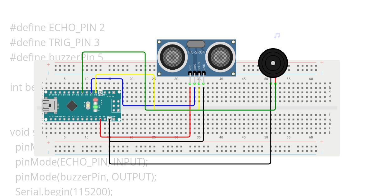 Ultrasonic Range Finder w/ Nano simulation