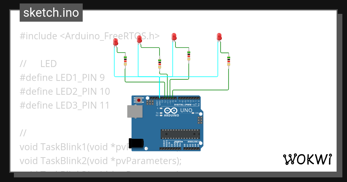 LED Copy Wokwi ESP32, STM32, Arduino Simulator