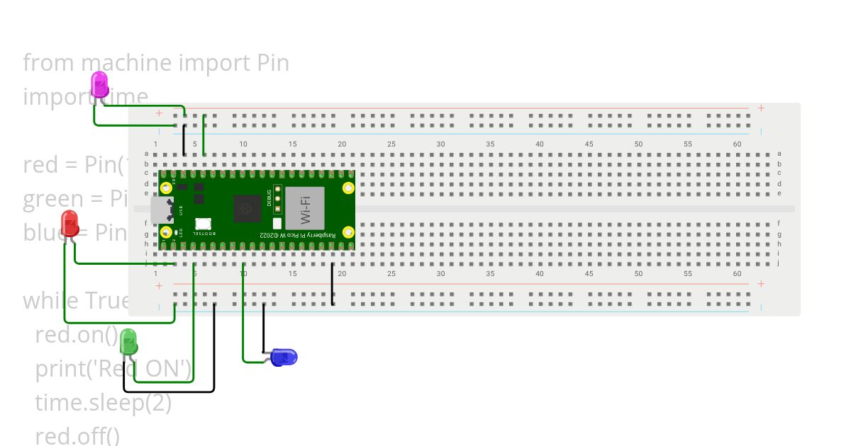 LED+Breadboard simulation