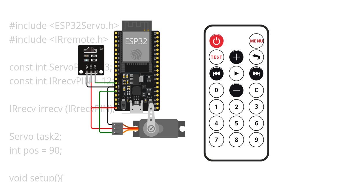 16 - servo ir remote - minitask2t simulation