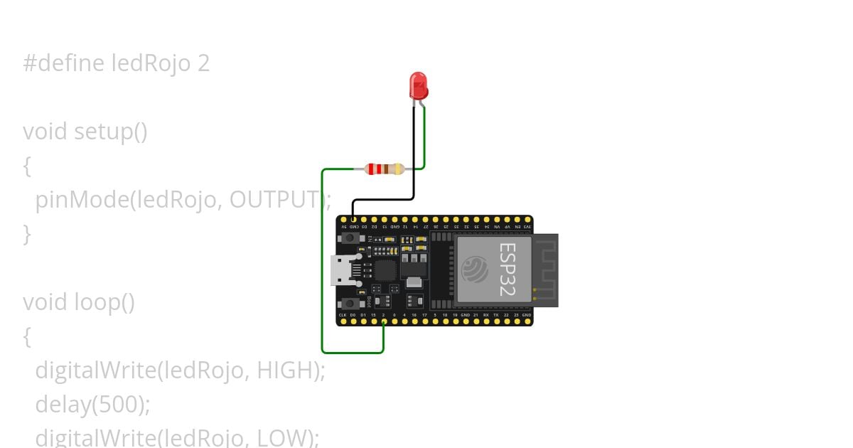 LED  ESP32 simulation