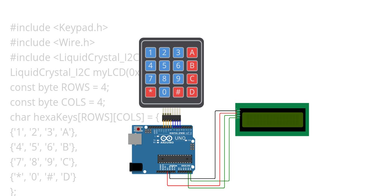 Keypad-LCD simulation