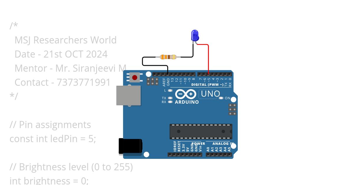 Task 3 LED Fade using PWM simulation