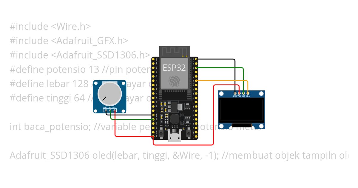 iot penugasan potensio dan oled simulation