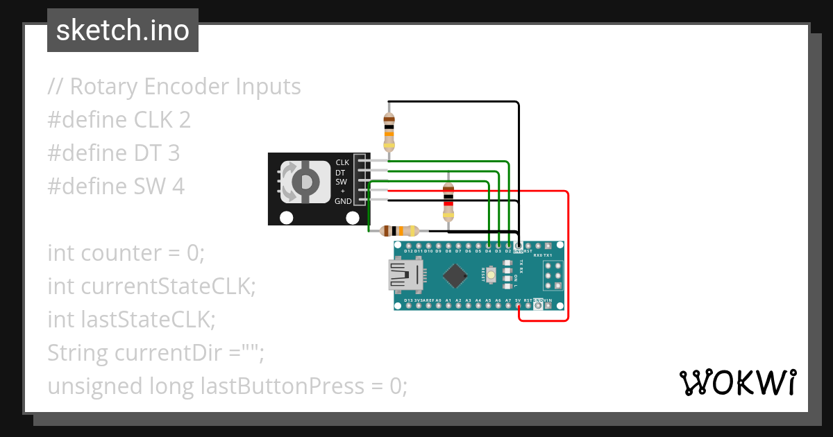 Encoder Wokwi ESP32, STM32, Arduino Simulator