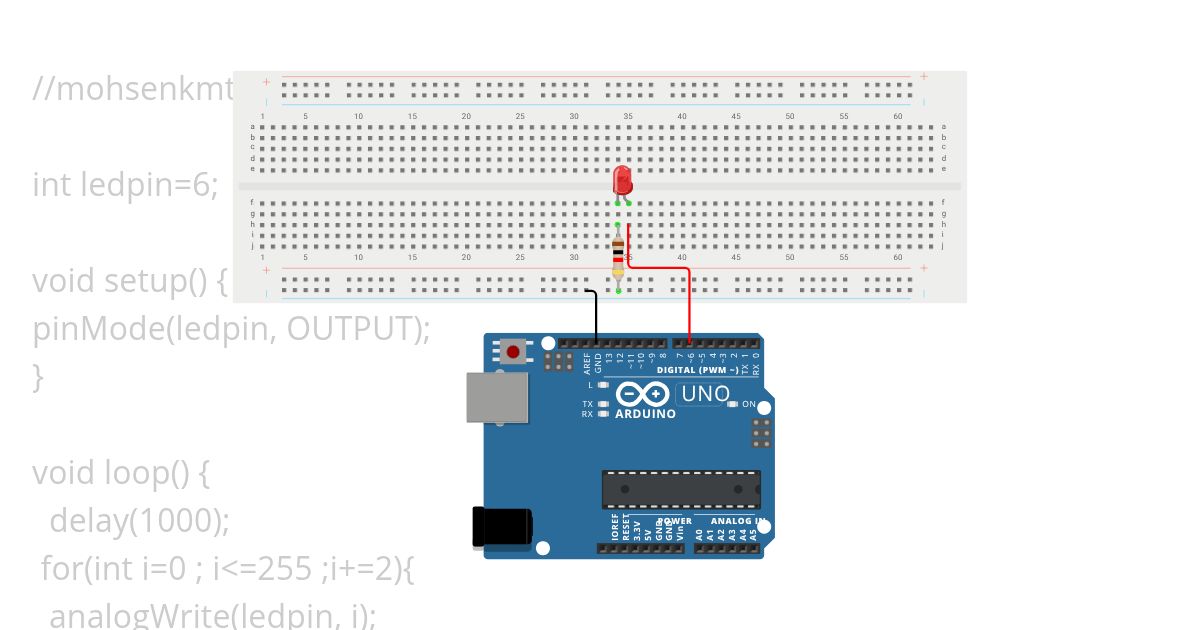 LED Low To High  simulation