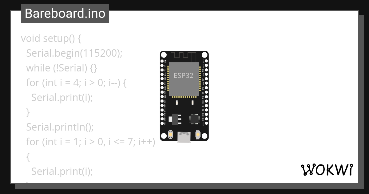 BlinkWithoutDelay Wokwi ESP32, STM32, Arduino Simulator