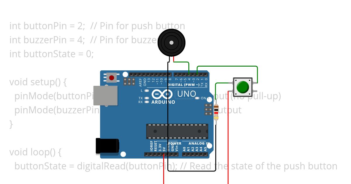 Buzzer pull down simulation