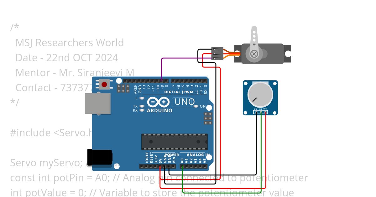 Task  7 Servo Control with Pot simulation