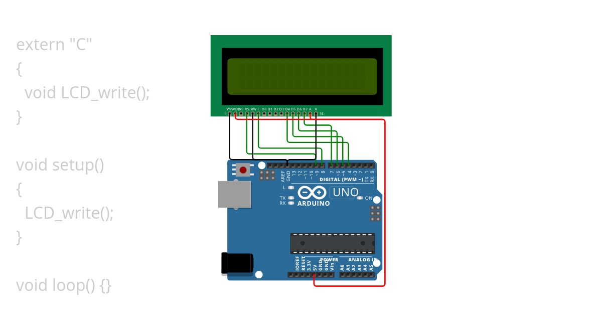 lcd display with assembly simulation