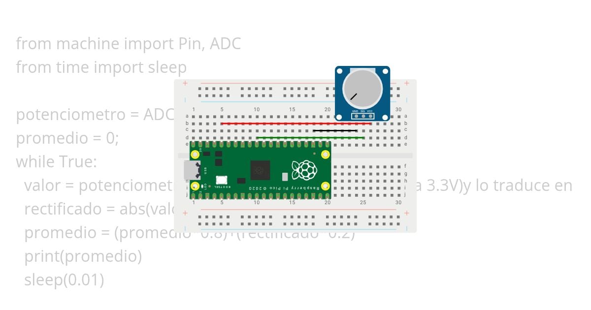 Microfono volumen rectificado y suavizado simulation