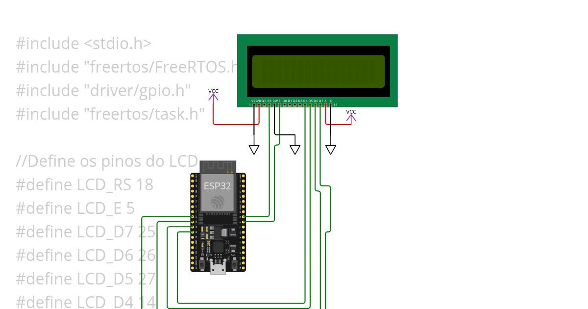 LCD e sensor simulation