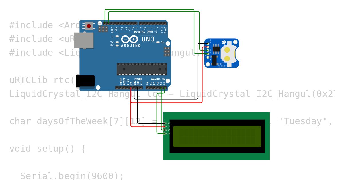 DS1307 RTC + Arduino UNO simulation